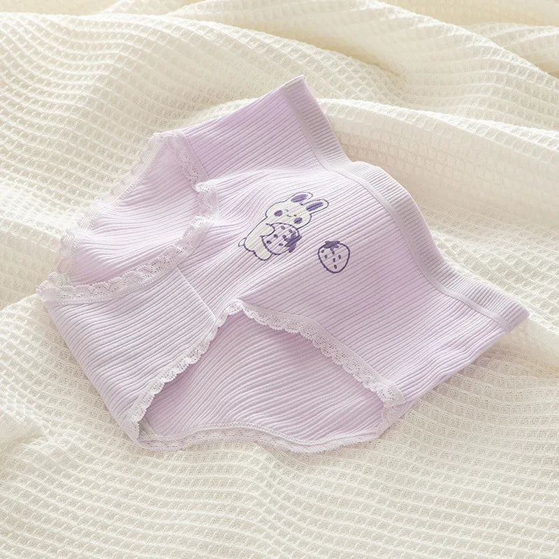 New Underwear Women Cute Rabbit Pattern Panties Girls Briefs Sexy Lingeries Cueca Calcinhas Cotton Shorts Underpants Cute Panty