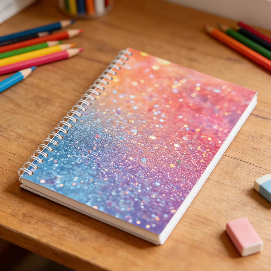 Double Sided Release Paper Notebook Binder with Thick Loose Leaf Sheets for Scrapbooking Sticker Organization Creative Planning