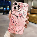 Butterfly & Floral Design Shockproof Phone Case for iPhone 7 8 16 15 16E XR XS X Plus 16 15 14 12 13 11 Pro Max SE2 Matte Cover