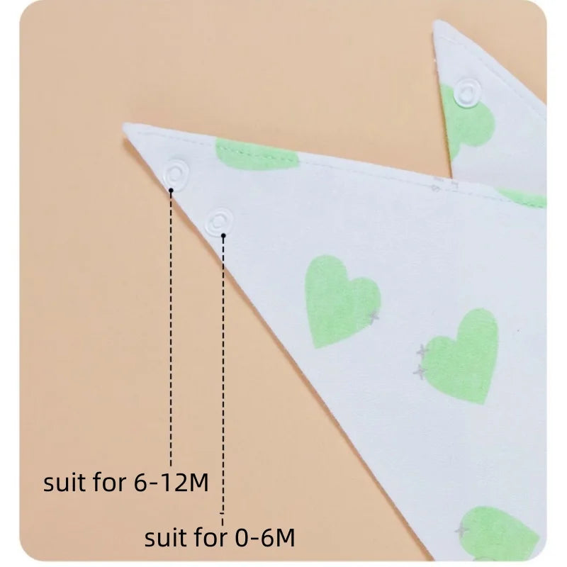 5pcs Baby Saliva Towel Triangle Scarf Pure Cotton Bandana Bibs Newborn Boys Girls Absorbent Cloth Bib Saliva Scarf