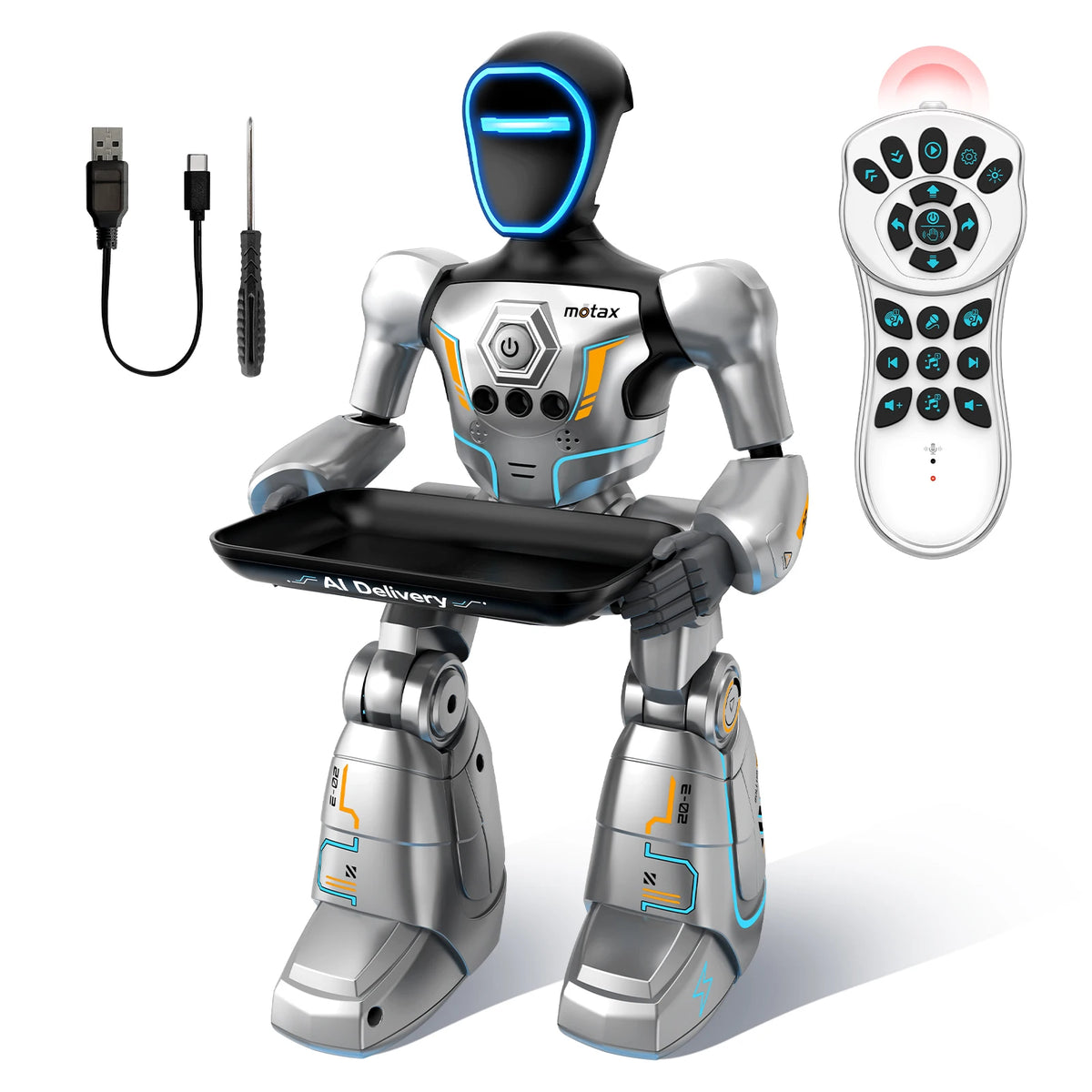 AI Smart Voice Robot Toy with Gesture Sensing & Smart Programming, Interactive Robot with Lights & Music, Perfect Gift for Kids