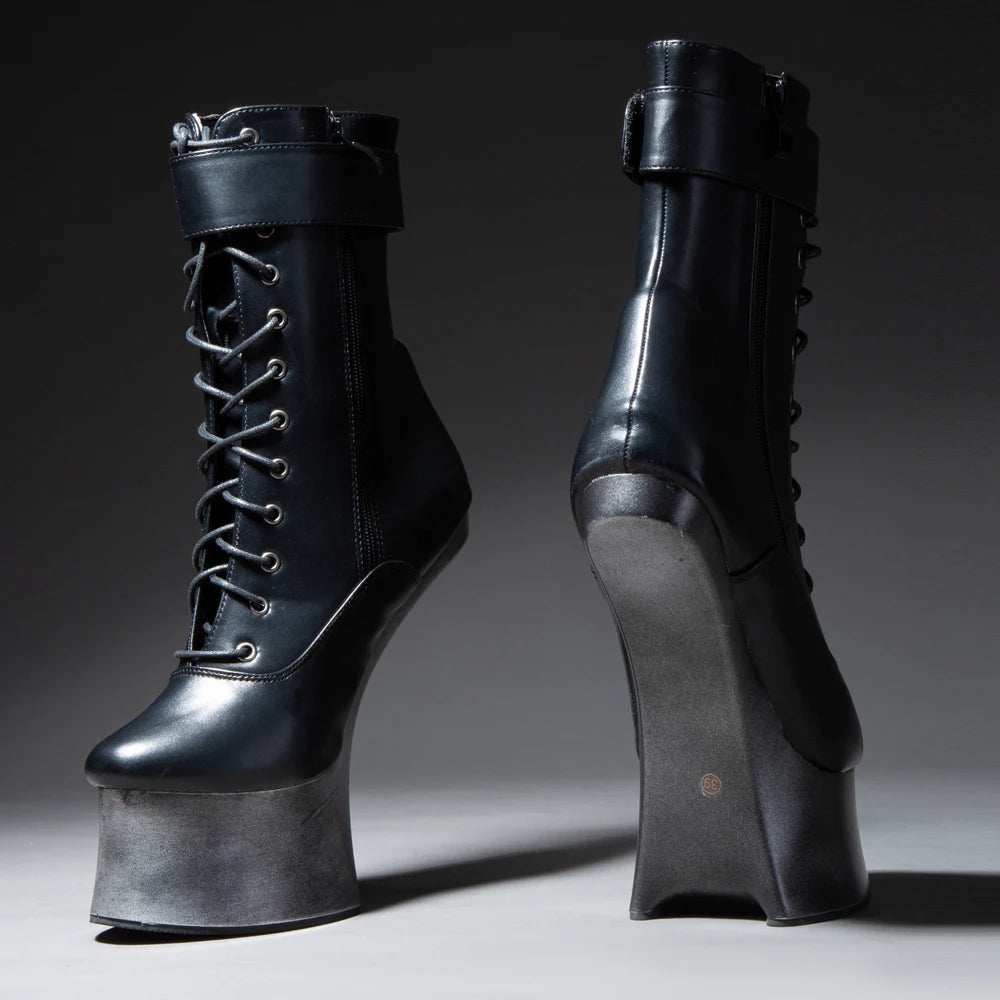 JIALUOWEI 7inch High Heel New Fancy Ponyplay Bootfetish Ankle Platform Boots In Stock Fast Shipping Size36-46