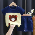 Cartoon Printed Clothing Pure Cotton Home Clothes 2 Piece Suits Toddler Fashion Cute Casual Tracksuits Contrast T-shirt+Shorts