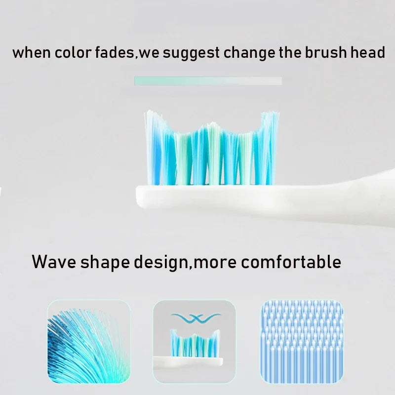 Tooth Brush Head For Seago-507B/908/909/917/610/659/719/910/575/551/548 Electric Toothbrush Deep Clean Dupont Bristle Brush Head