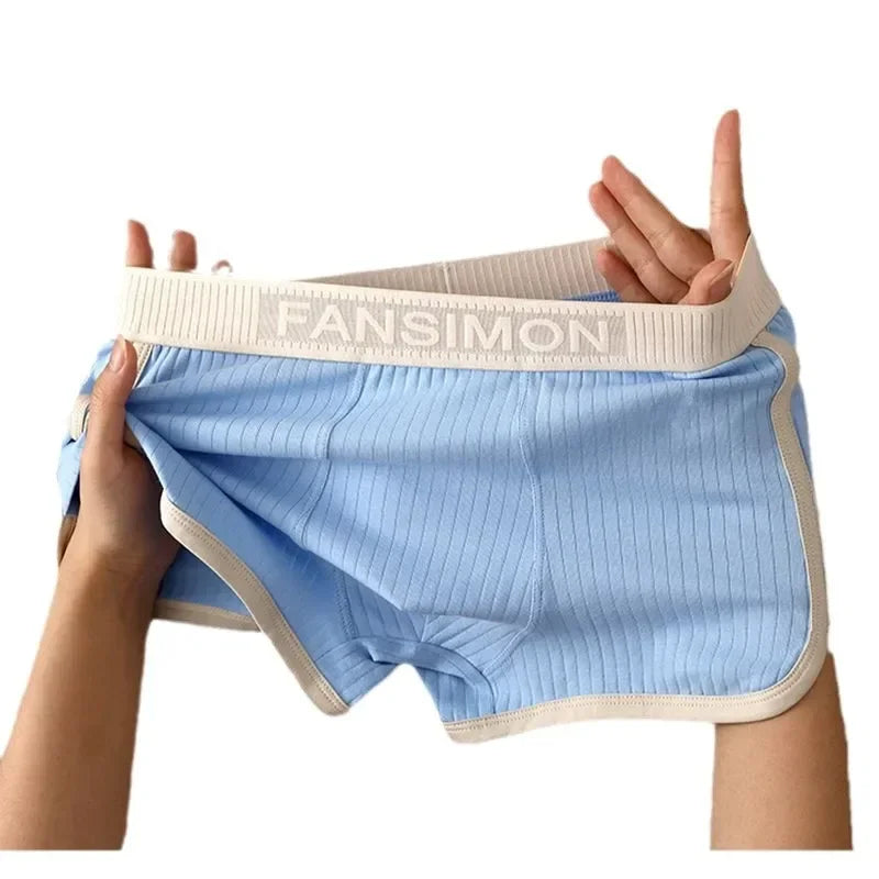 Men's Fashion Striped Boxer Shorts Underwear Sexy Panties Casual Male Boxers Homme U Convex Shorts Lingerie Underpants