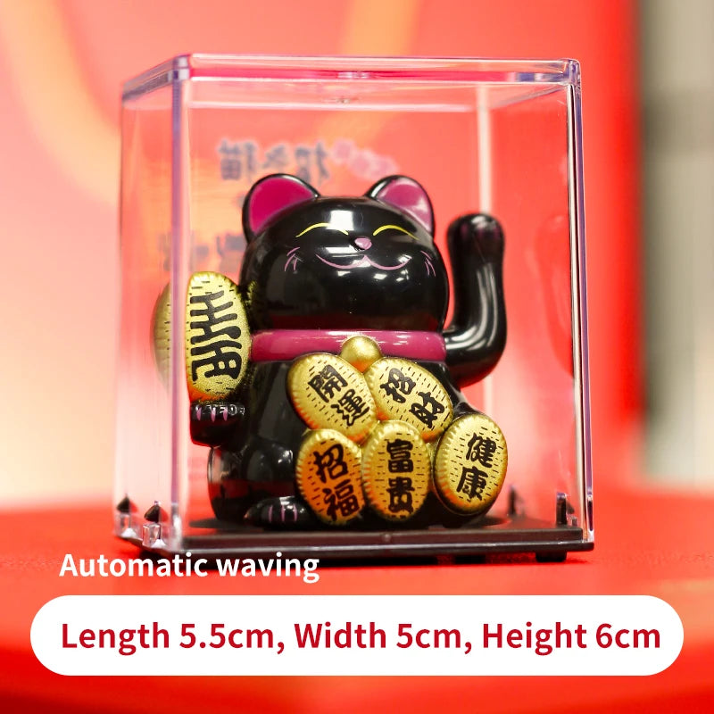 Solar Luck Cat Waving Cat Solar Powered Cat Solar Powered Cute Waving Cat Good Luck Wealth Welcoming Cats Home Display Car Decor