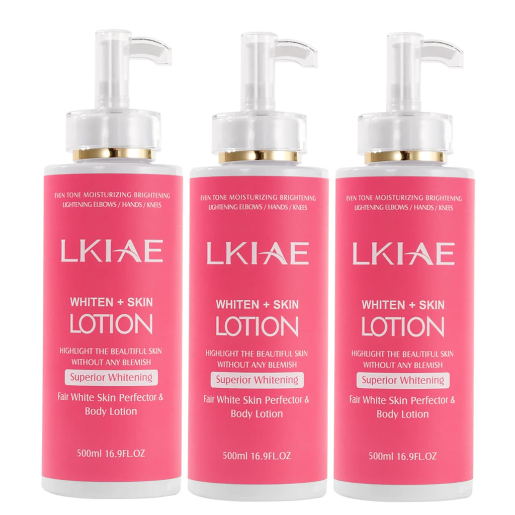 LKIAE Niacinamide Whitening Body Lotion, With Natural Rose Oil, Vitamin C, Moisturizing, Brighten, Even Skin Tone, 500ml