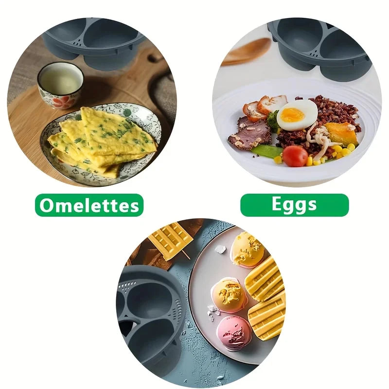 Kitchen Gadget Four Compartment Egg Steamer Household Poached Egg Cooker Bowl Easy Breakfast Maker