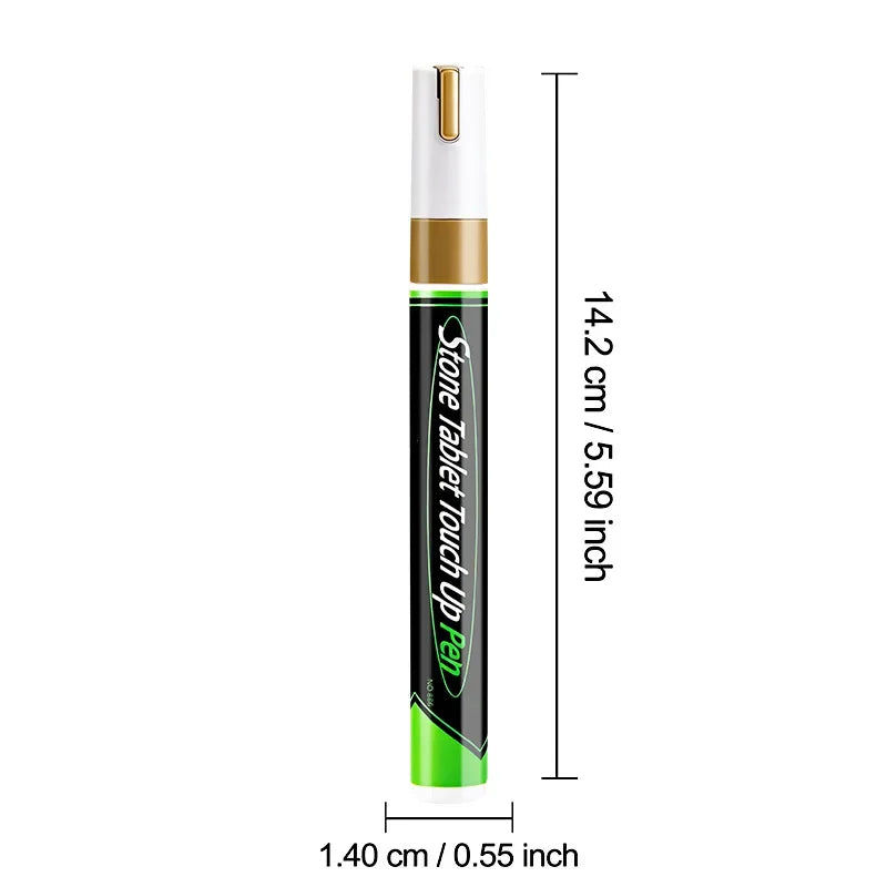 1PCS Professional Gold Tombstone Repair Pen 3mm Waterproof Metallic Inscription Marker Large Capacity Grave Stone Restoration