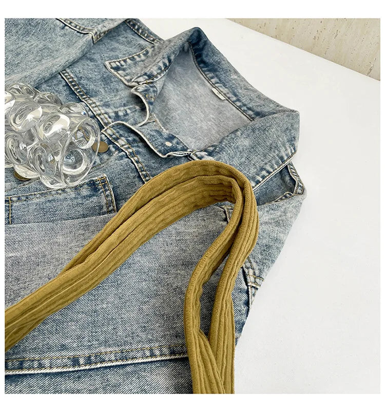 Corduroy Women Bag Fashionable Large Capacity Handbag Shoulder Bag Versatile Artistic Retro Student Class Bag with Zipper Pocket