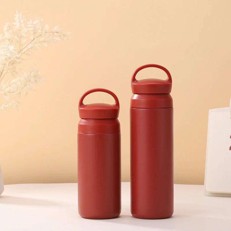 ✔500ml Portable Vacuum Insulated Tumbler – Leak-Proof Travel Water Bottle with Handle