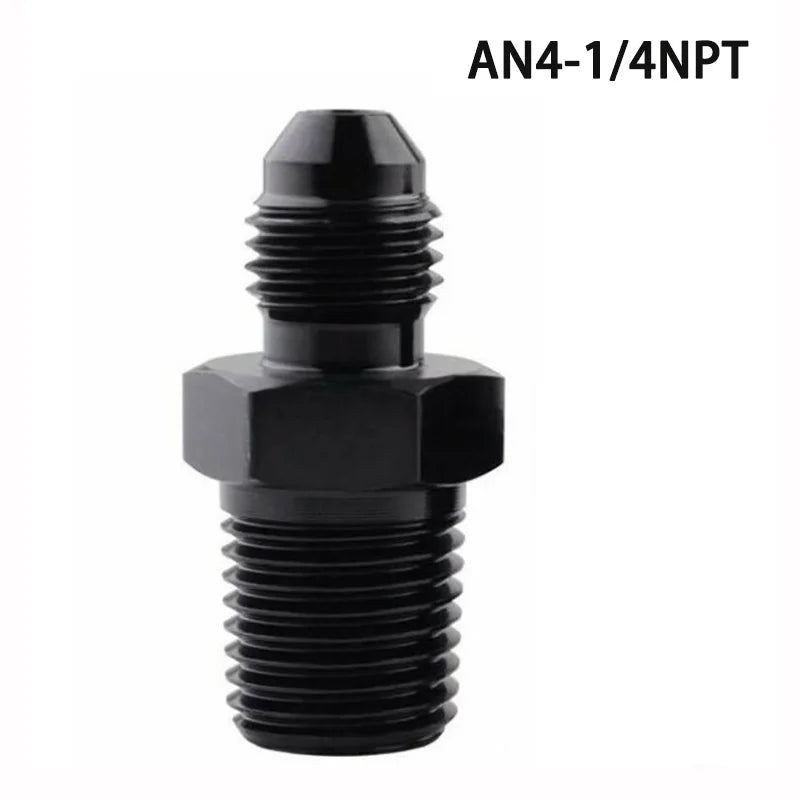 AN4 AN6 AN8 AN10 AN12 To 1/8 1/4 3/8 1/2 3/4 NPT Oil-cooled Adapter Universal Straight Fuel Hose Adapter Pipe Thread Fitting