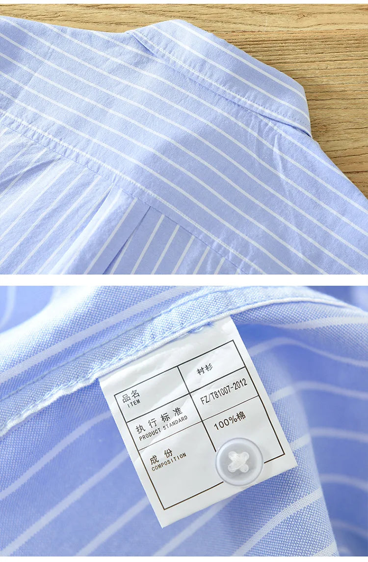 Green Striped Short Sleeve Shirts for Men Casual Turn-down Collar Tops Man Summer New Fashion Button Up Shirt Clothing