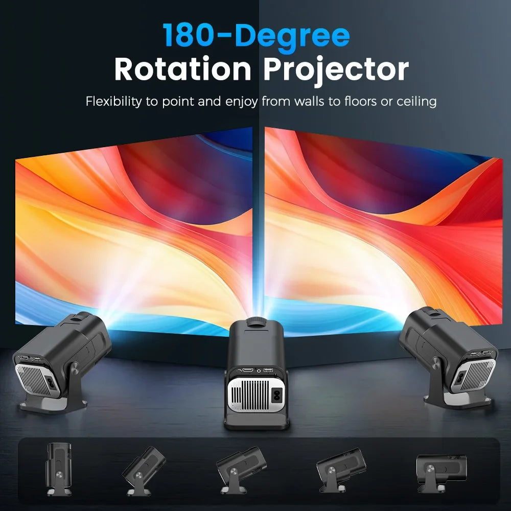 Portable  Projector, 4K Supported , WiFi 6 Bluetooth 5, Auto Keystone Correction, Android 11 Smart Home Theater Movie Projector