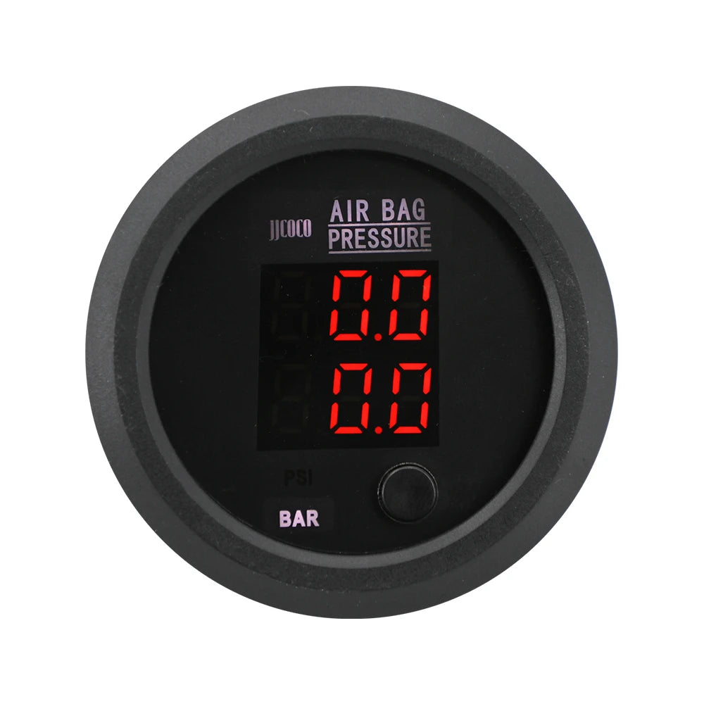 Universal Ultrathin 12V/24V Dual Pressure Air Pressure Gauge BAR PSI Air Suspension Air Ride With 2pcs 1/8NPT Sensors