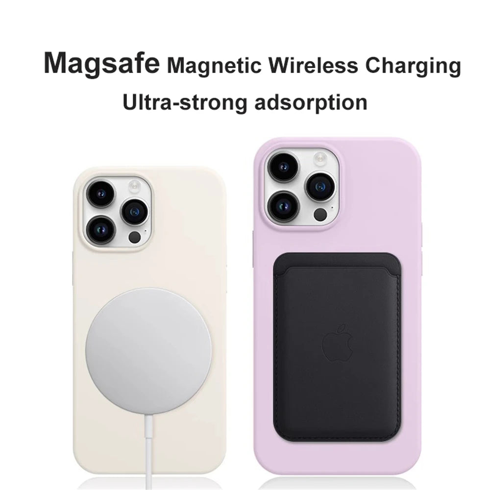 Orignal Liquid Silicone Magsafe Phone Case for iPhone 18 Pro Max 18 Pro 17 16 13 14 15 Pro Magnetic Wireless Charge Soft Cover