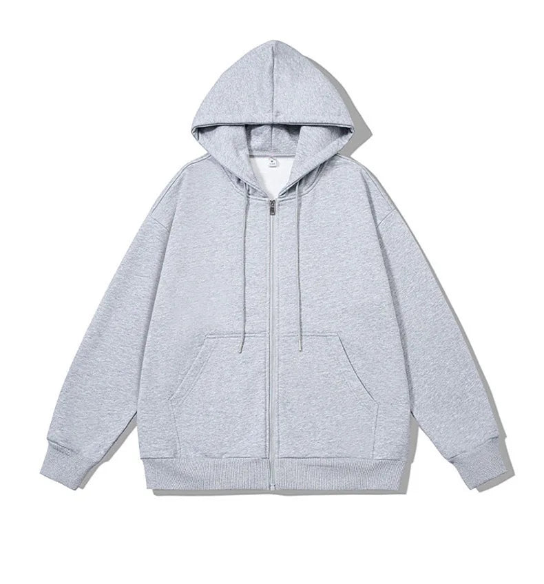 Men's and Women's Full-Zip Hooded Jackets, Zip-Up Hoodies, Casual Cardigans, Streetwear Hip-Hop PVD, Y2K Fashion, Spring Trends