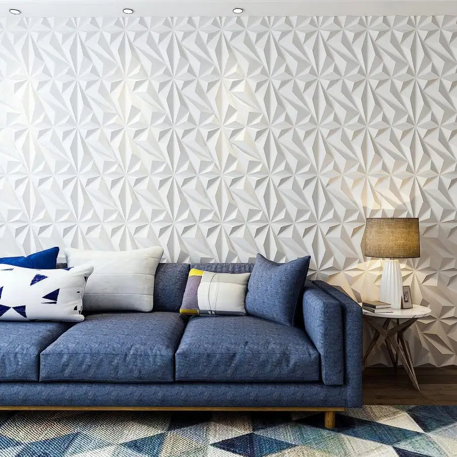 (pack of 12)Decorative 3D wall panel with diamond design, 30.48 cm x 30.48 cm