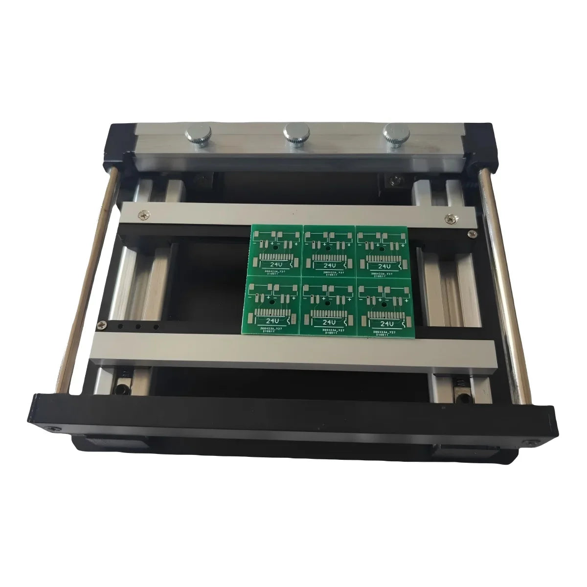 100*100mm SMT Steel Mesh Solder Steel Sheet PCB Solder Paste Printing Manual Micro Screen Printing Machine Printing Table