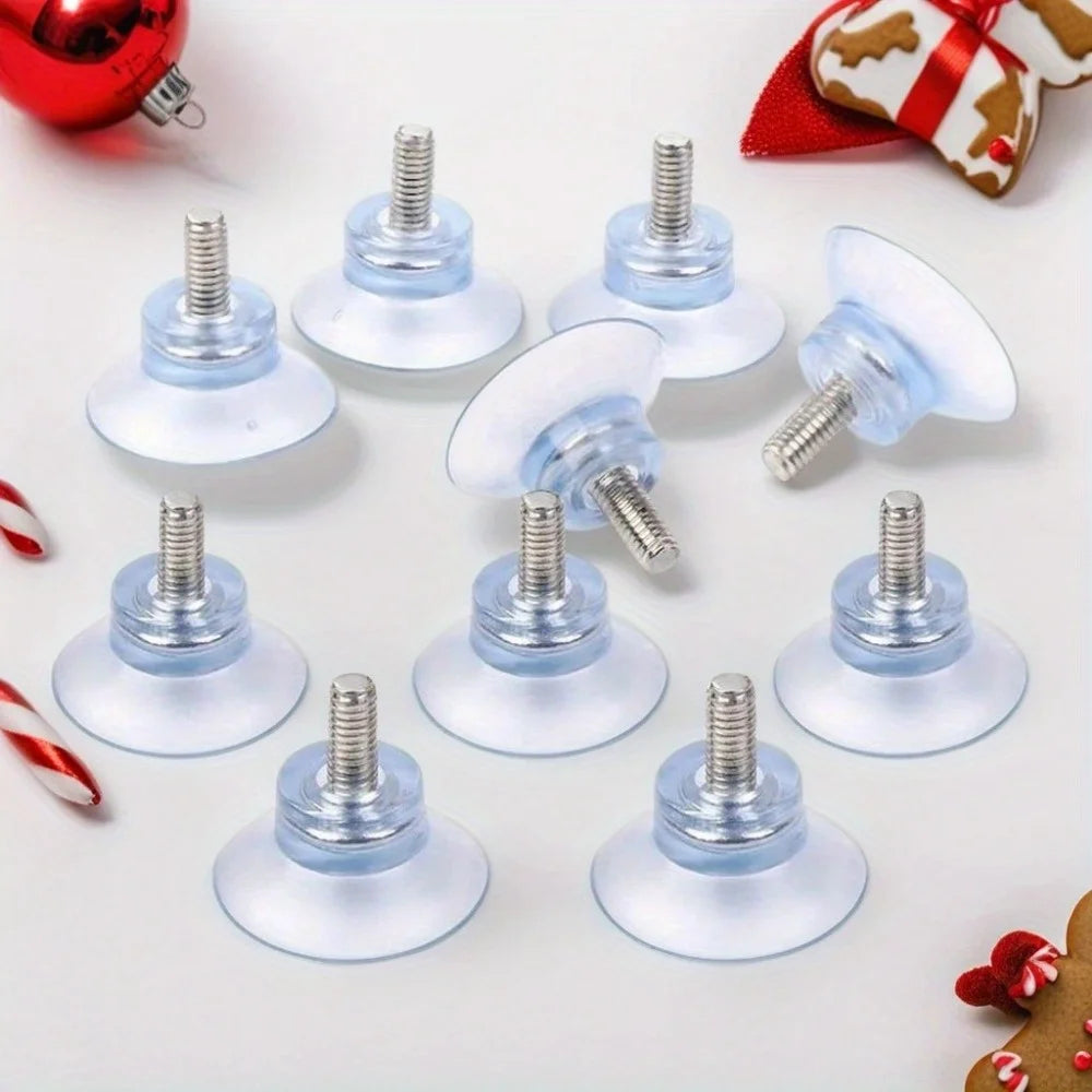10Pcs M6 Environmentally Friendly PVC Transparent Suction Cups with Screws Replacement Parts for Glass Table Top Suction Cups