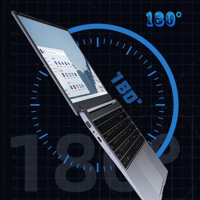 Intel N150 14.1" Gaming Laptop Windows 11 16GB RAM 1/2TB M.2 SSD Laptops 4K HD Desktop Office School Study Notebook Computer PC