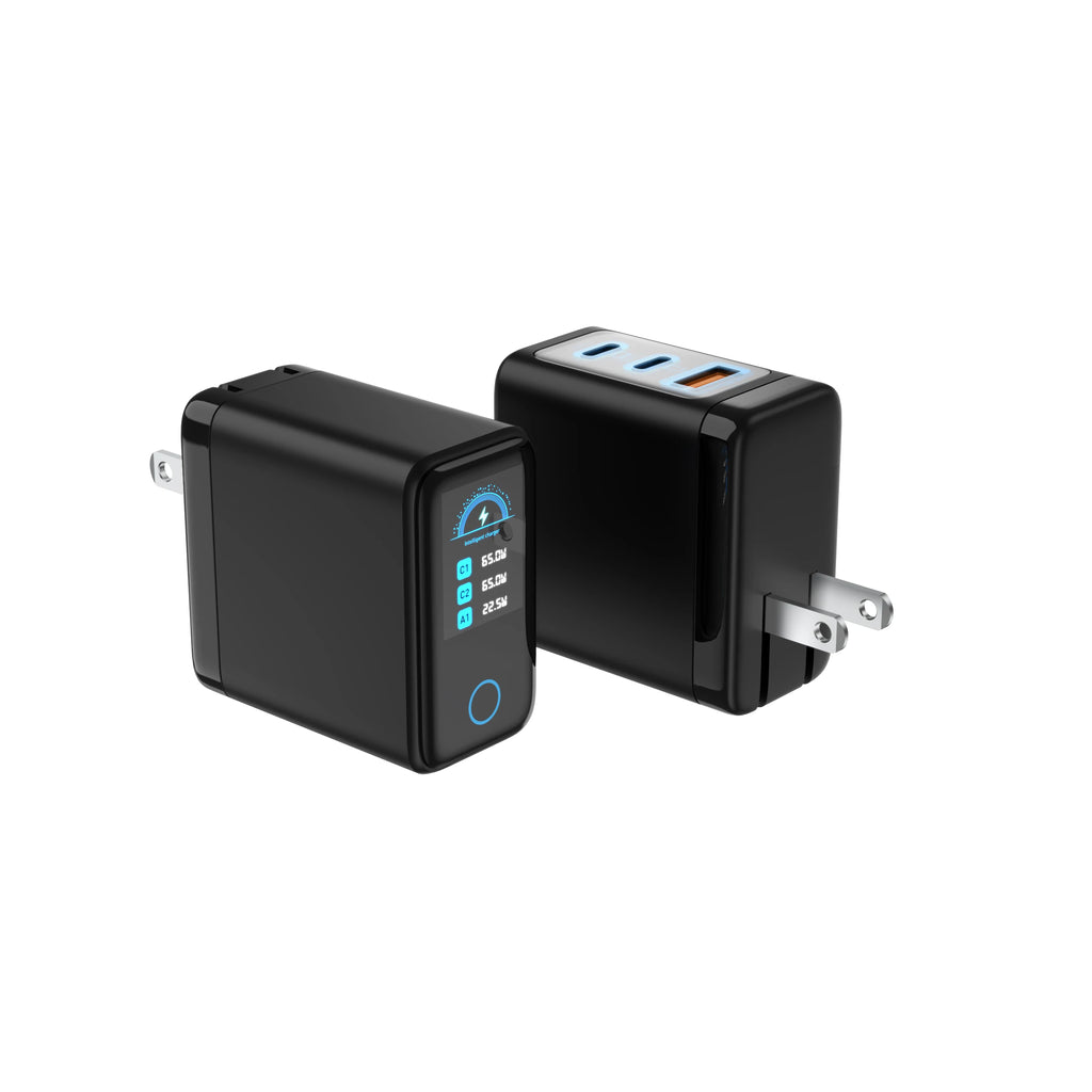 65W GaN Fast Charging Station with LCD Digital Screen, PD3.0 Wall Charger for Laptop, iPhone 17 , Samsung, iPad, Power Delivery
