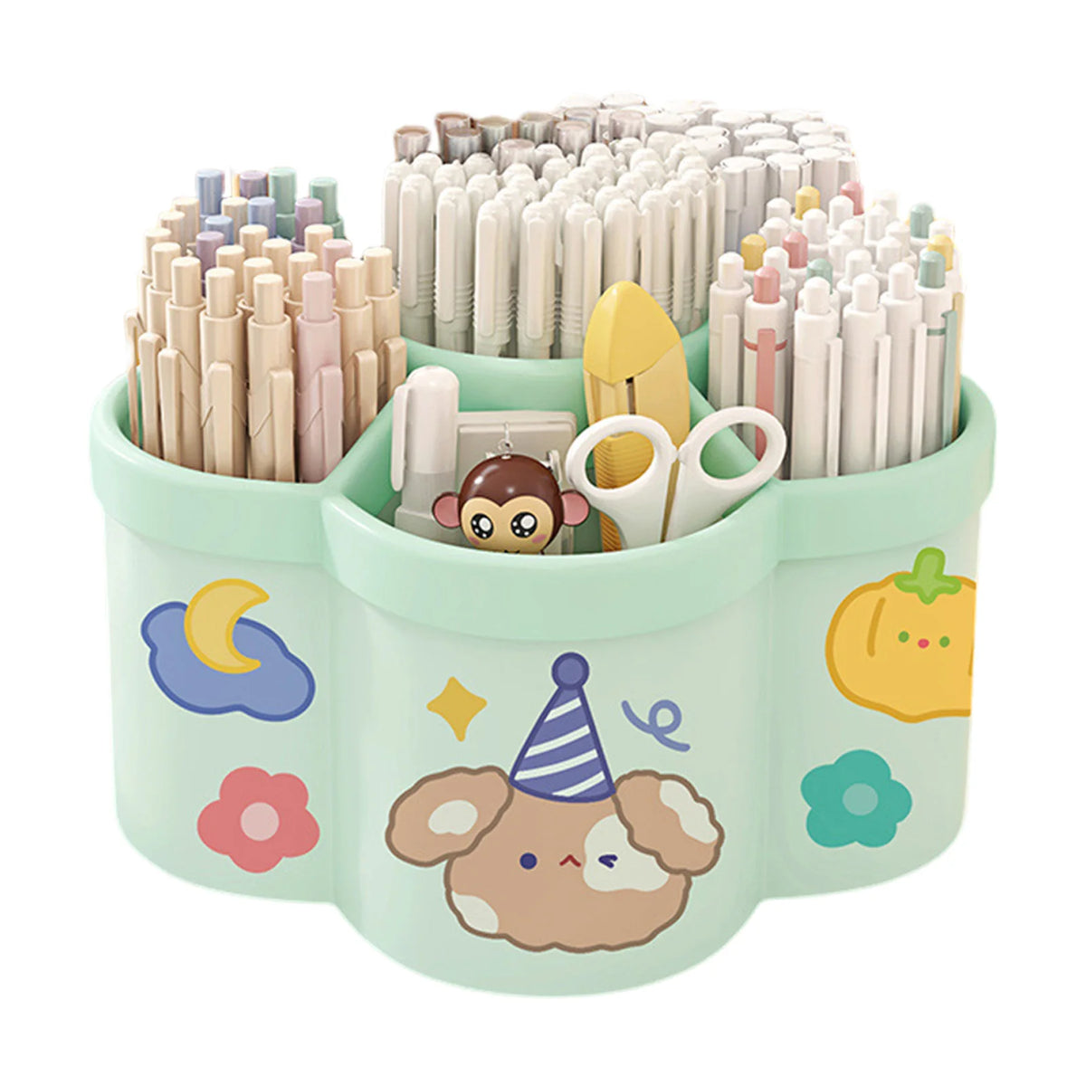 Rotating Pen Holder Desk Organizers Cosmetic Brush Organization Box Large Capacity Pen Storage Box Study Dormitory Accessories