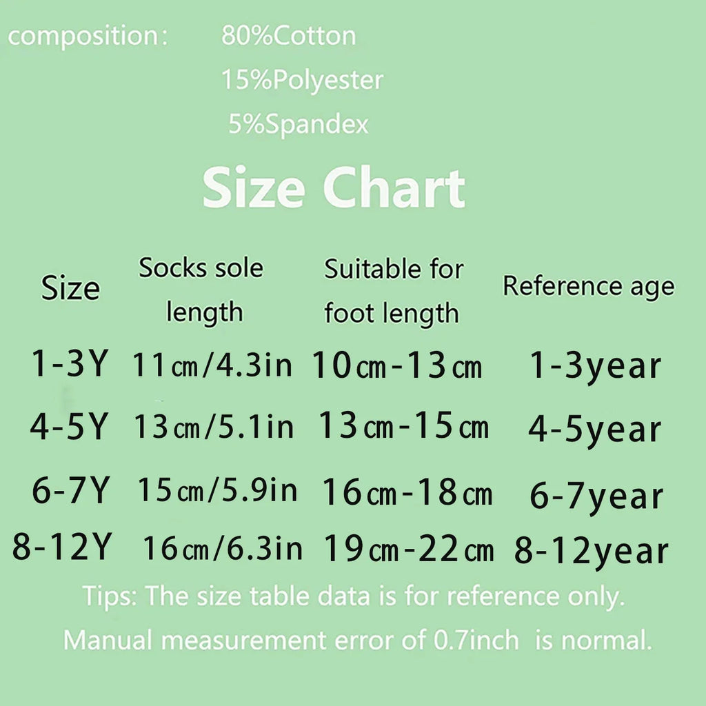 5 pairs of children's socks, thin breathable mesh socks for summer, fashionable sports socks for spring and autumn, student sock