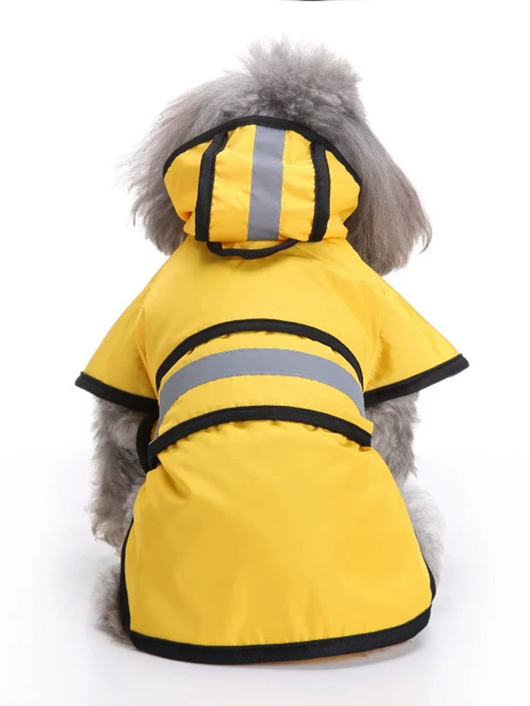 Keep Your Pet Dry And Comfortable - Adjustable Waterproof & Windproof Dog Raincoat!