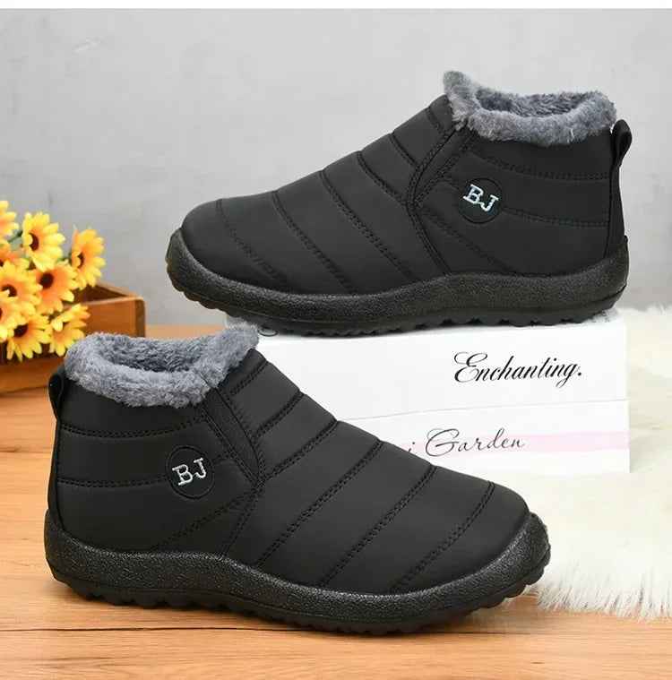 Waterproof Winter Boots for Women 2023 New Plush Snow Boots Women Ankle Boots Warm Black Couple Cotton Couples Platform Shoes