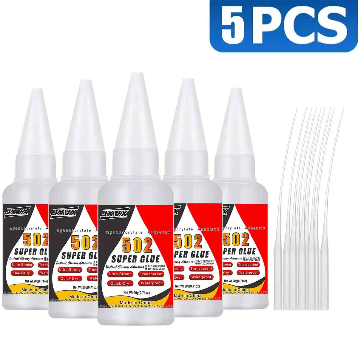 502 Super Glue Quick-drying Strong Cyanoacrylate Glue is used for diy handicraft repair of metal, wood, plastic and ceramics.20g