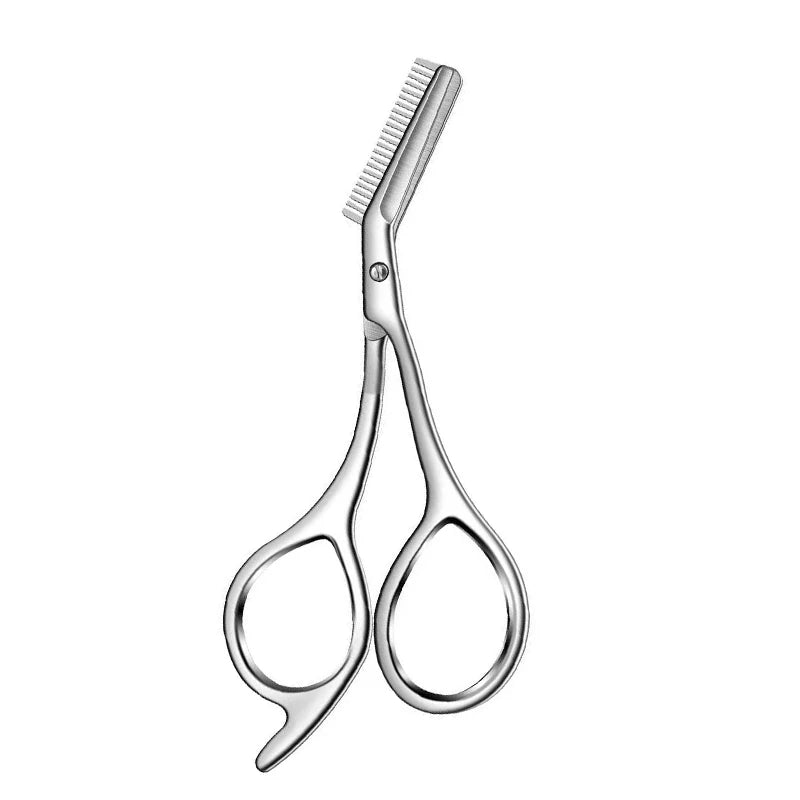 Eyebrow Scissors for Men And Women Makeup Tools One Metal Texture with Comb Eyebrow Razor Beauty Scissors Stainless Steel