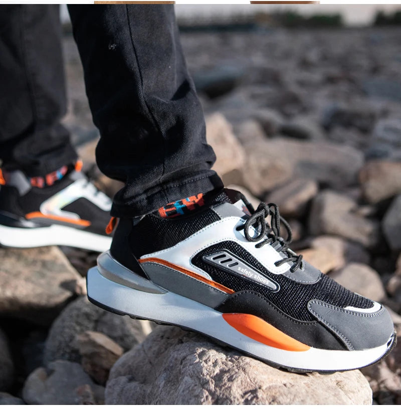 High Quality Indestructible Safety Shoes Men Work Sneakers Light Security Boots Men Puncture-Proof Work Boots Steel Toe Shoes
