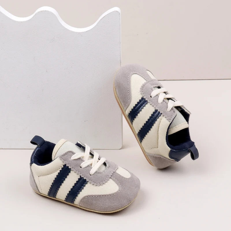Sapatilhas Desportivas Casuais de Bebé em Alta, Primavera e Outono, Rapazes e Raparigas, Sola em PVC de Alta Qualidade, Sapatos de Pré-caminhada Antiderrapantes BLS4034