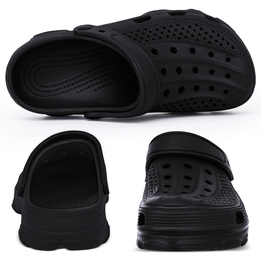 Comwarm Men Clogs Slippers Breathable Garden Sandals Non-Slip Comfort Beach Shoes Men Sandals Indoor Outdoor Casual Fishing Shoe