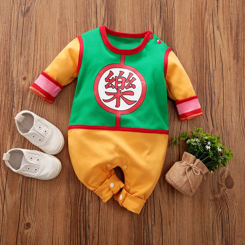 Fato de Bebé Menino Manga Comprida Cosplay Cartoon Macacão Roupa de Infante e Criança 100% Algodão Primavera e Outono