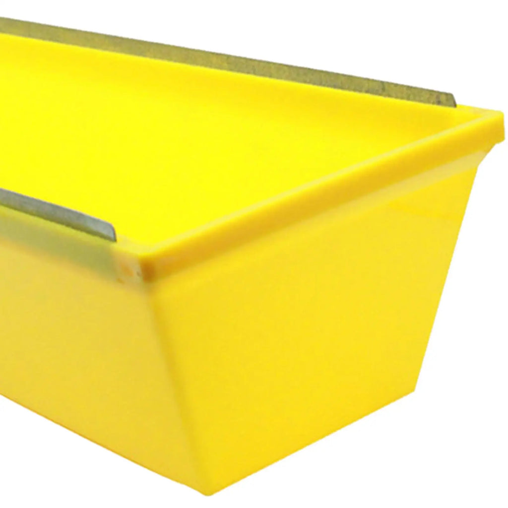 12” Drywall Mud Pan Sheared Edges Easy to Clean Plastering Tapered Sides Heavy Duty with Scraping Bar Quicker Knife Cleaning