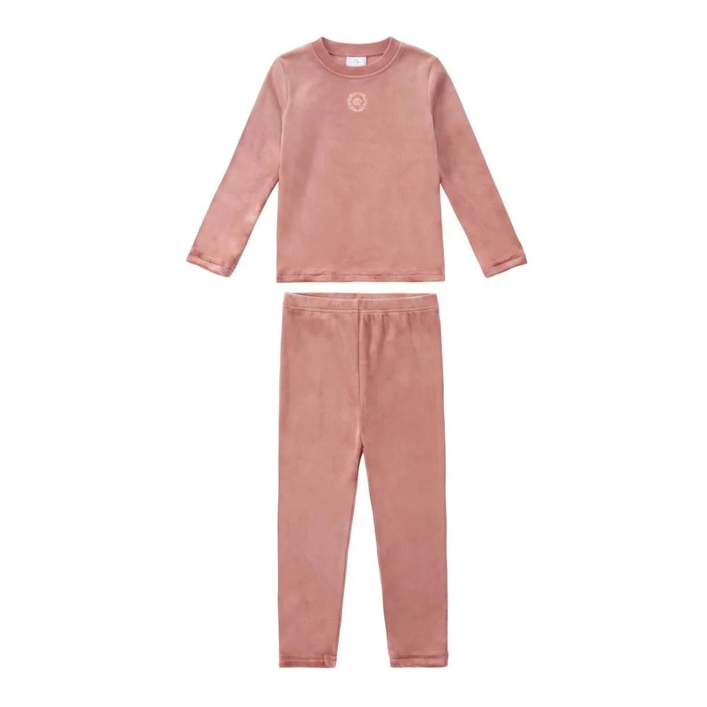 AP AW26 Friday Night Collection Boy Girl Velour With Jersey Fabric Family Matching Clothing Maxi Dress Set Clothes
