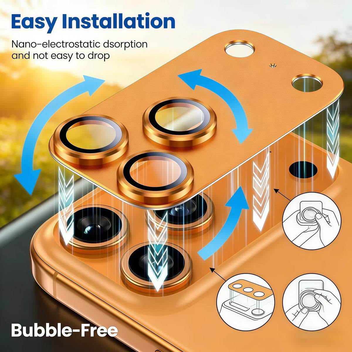 New style Metal Tempered Glass Lens Protector Full Cover Anti Scratch Back Camera Protective Film HD for iPhone 17Pro 17 Pro Max