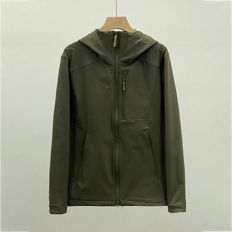 2026 Outdoor Soft Shell Mountaineering Casual Cycling Sports Windproof and Rainproof Camping Men's and Women's Hooded Jackets