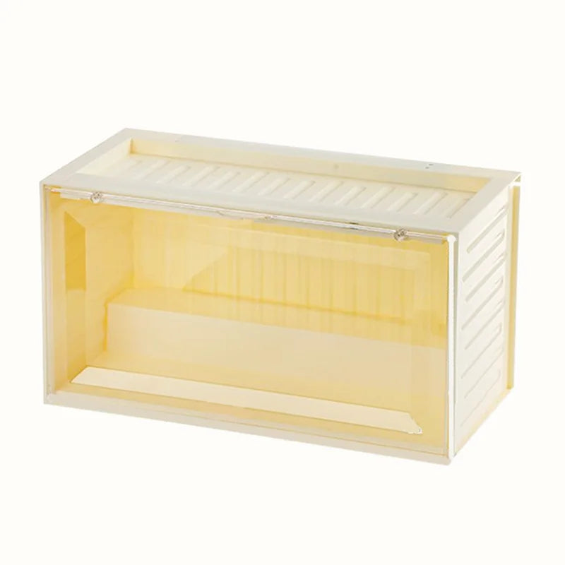 Smart Light Sensor Transparent Toy Cabinet - Drawer Organizer for Collectibles, Dustproof Display with Auto-On Light
