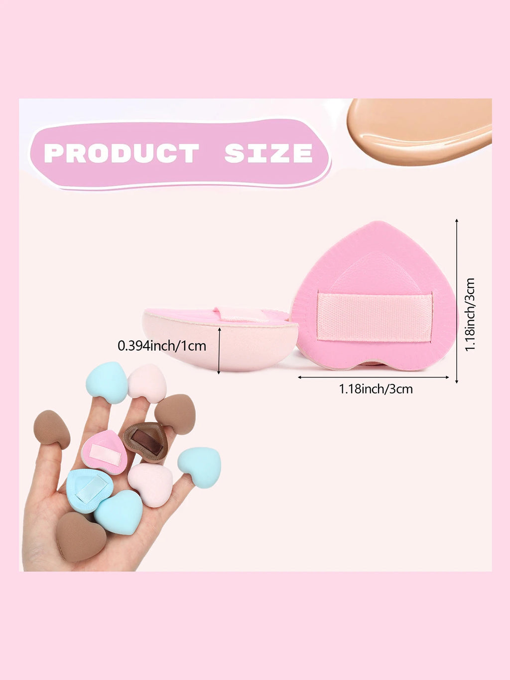 5/10/20Pcs Super Soft Cotton Candy Makeup Puff Necessary Wet Dry Use Air Cushion Powder Puff Multifunction Portable Makeup Sponge