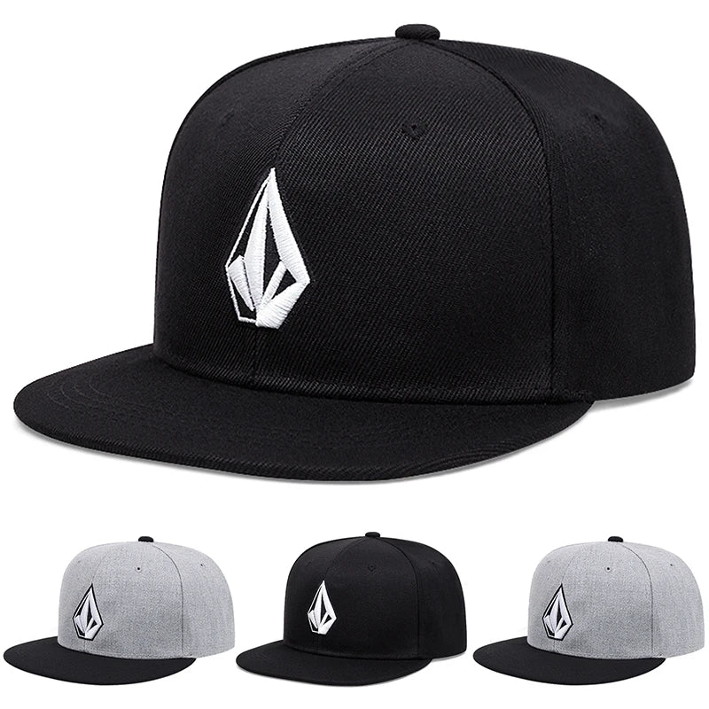 2025 Simple New Flat brimmed Hat with Diamond Embroidery Street Pop Hip Hop Hat Daily Leisure Sunshade Hat Baseball Hat Unisex