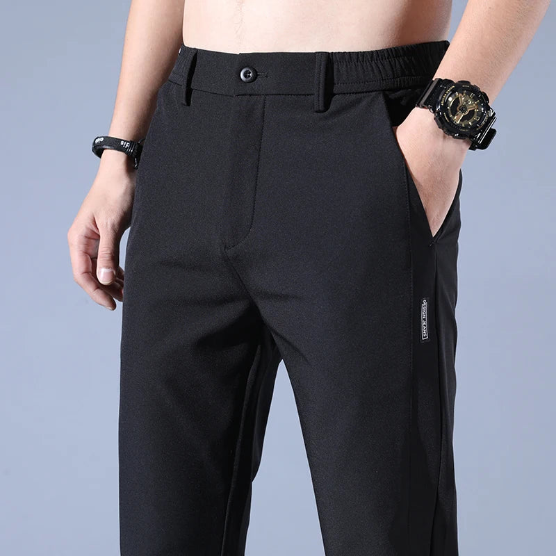 2025 Spring Summer Ultra-thin Men's Stretch Slim Straight Casual Pants High Quality Fashion Breathable Golf Sports Trousers