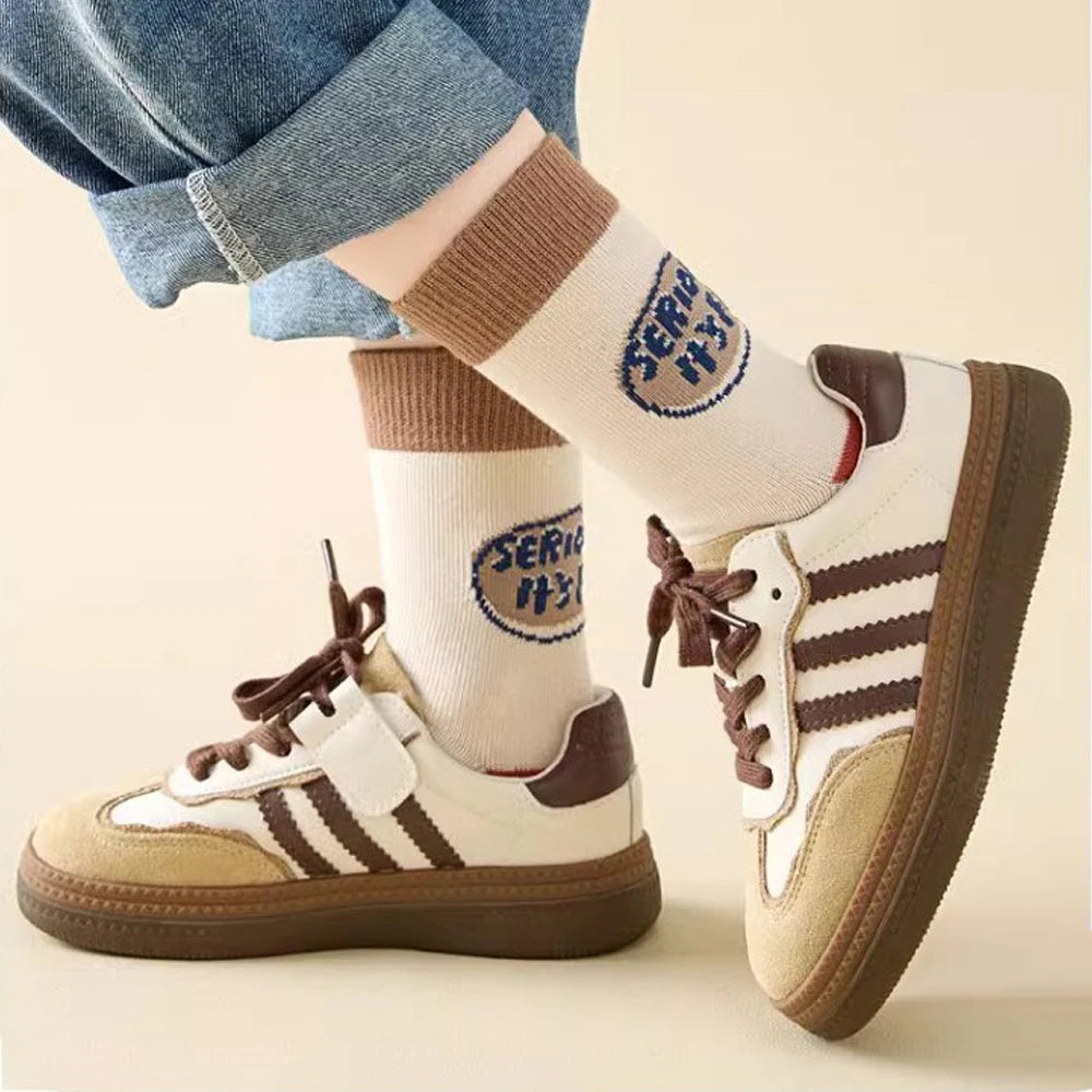 5 Pairs Children's Socks, Boys' Cartoon Cute Puppy Mid Length Socks , Students' , Autumn/ Winter Versatile Socks