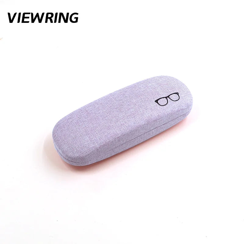 Viewring Linen Solid Color Glasses Case Hard Shell Anti Pressure Eyeglasses Portable Men's And Women's Sunglasses Storage Box