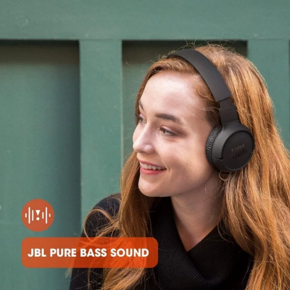 JBL Tune 510BT wireless on ear bluetooth headphones pure bass sound long battery life usb c fast charge foldable cable saver