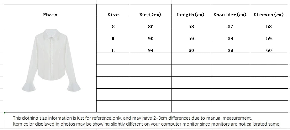 Sexy Slim Flared Sleeve Women's Shirt Solid Lapel Single-breasted Back Bandage Tunic Female Blouses Spring Trend New Lady