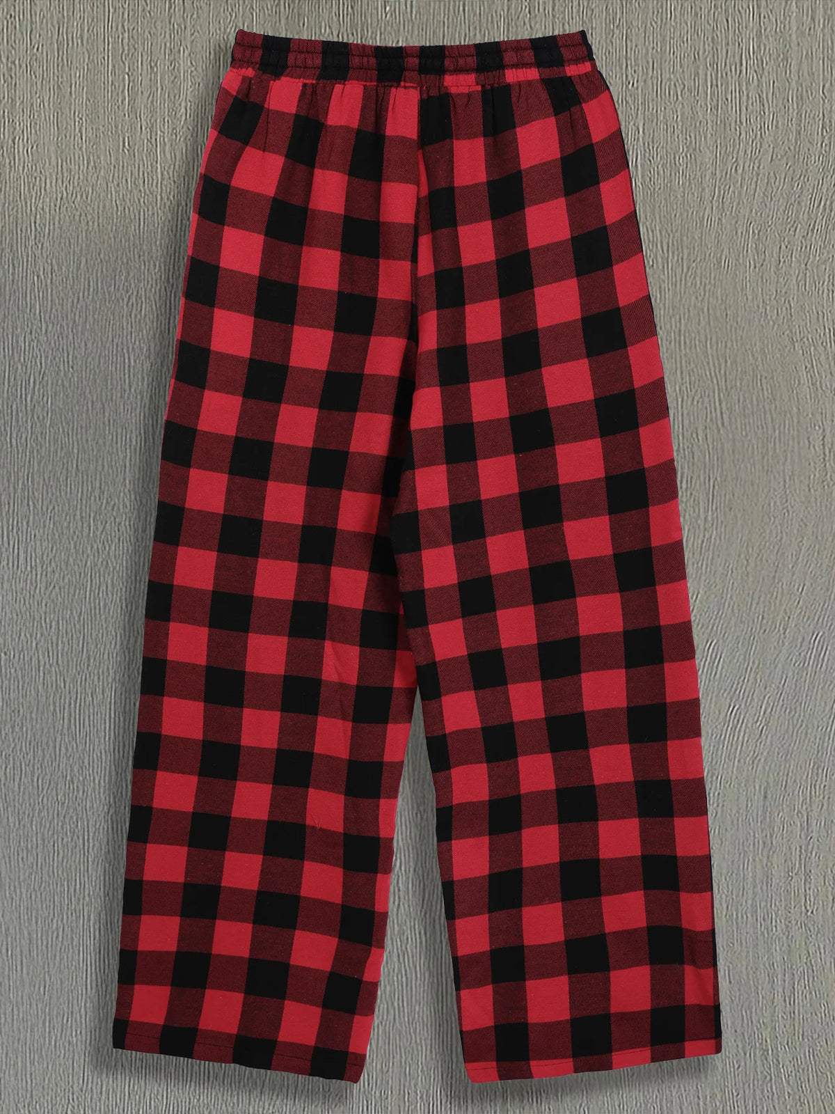 Men's Classic Plaid Drawstring Wide Leg Pants Spring Fall Retro Loose Casual Drape Trousers