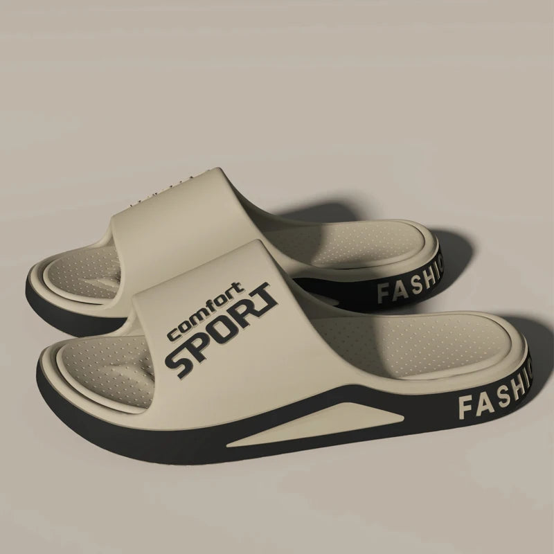 Fashion Men's Sandals Summer EVA Comfortable Anti-Slip Soft Soles House Slippers for Indoor Outdoor Wear Breathable Shower Slide
